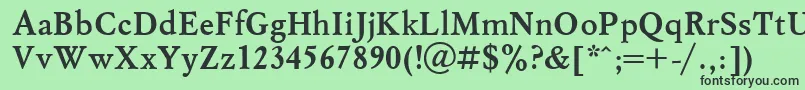 UkrainianmyslBold Font – Black Fonts on Green Background