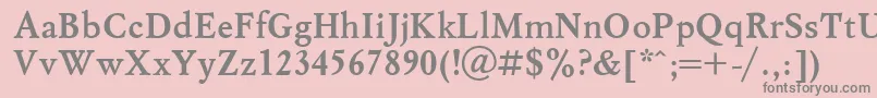 UkrainianmyslBold Font – Gray Fonts on Pink Background