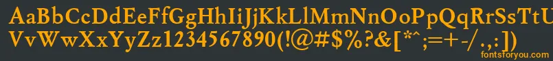 UkrainianmyslBold Font – Orange Fonts on Black Background