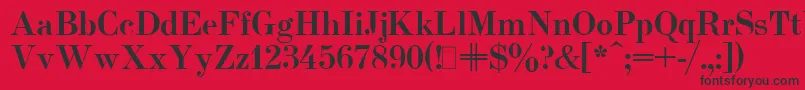 Шрифт UsualNewBold.001.001 – чёрные шрифты на красном фоне