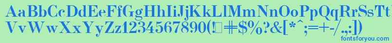 フォントUsualNewBold.001.001 – 青い文字は緑の背景です。