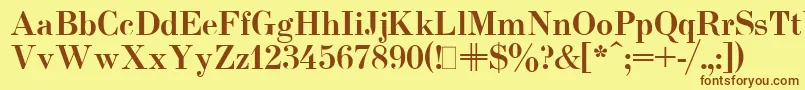 UsualNewBold.001.001 Font – Brown Fonts on Yellow Background