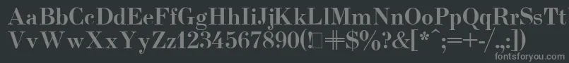 フォントUsualNewBold.001.001 – 黒い背景に灰色の文字