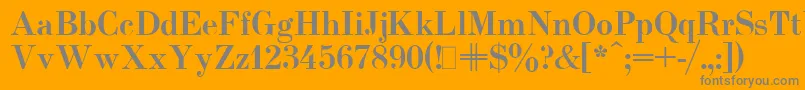 フォントUsualNewBold.001.001 – オレンジの背景に灰色の文字