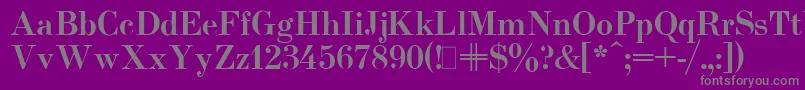 フォントUsualNewBold.001.001 – 紫の背景に灰色の文字