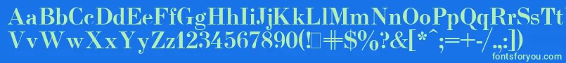 フォントUsualNewBold.001.001 – 青い背景に緑のフォント