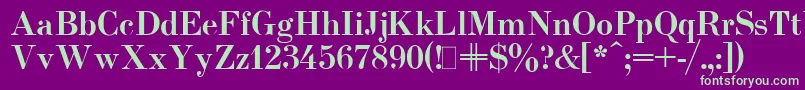 フォントUsualNewBold.001.001 – 紫の背景に緑のフォント