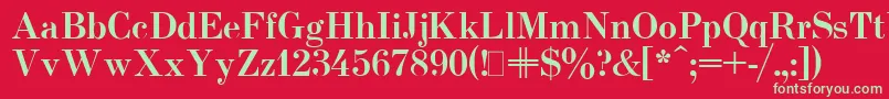 UsualNewBold.001.001 Font – Green Fonts on Red Background