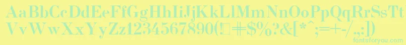 フォントUsualNewBold.001.001 – 黄色い背景に緑の文字