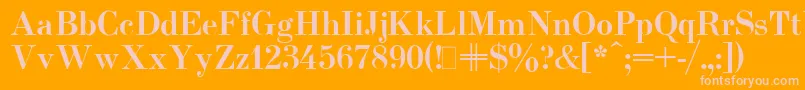 Шрифт UsualNewBold.001.001 – розовые шрифты на оранжевом фоне
