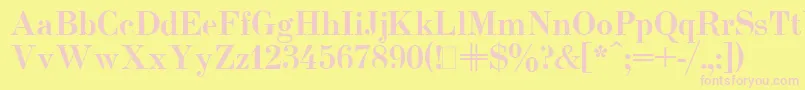 UsualNewBold.001.001 Font – Pink Fonts on Yellow Background