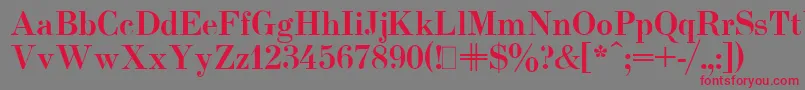 UsualNewBold.001.001 Font – Red Fonts on Gray Background