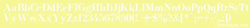 UsualNewBold.001.001 Font – White Fonts on Yellow Background