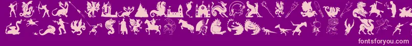 Mediaevalbats Font – Pink Fonts on Purple Background