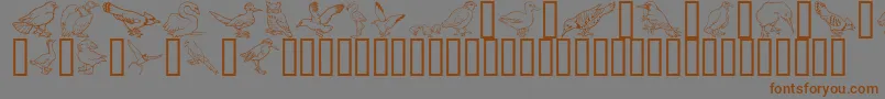 Шрифт GeBirdsOfAFeather – коричневые шрифты на сером фоне
