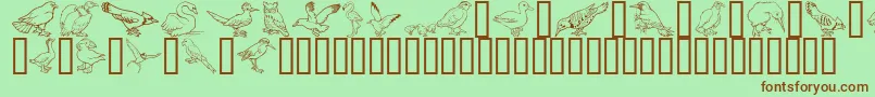 fuente GeBirdsOfAFeather – Fuentes Marrones Sobre Fondo Verde