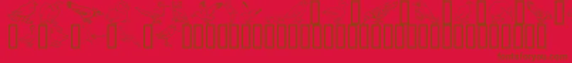 GeBirdsOfAFeather Font – Brown Fonts on Red Background