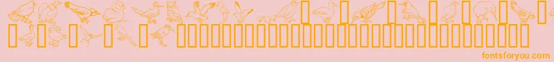 Шрифт GeBirdsOfAFeather – оранжевые шрифты на розовом фоне