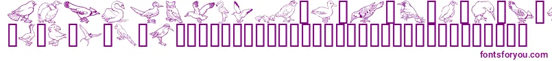 Шрифт GeBirdsOfAFeather – фиолетовые шрифты