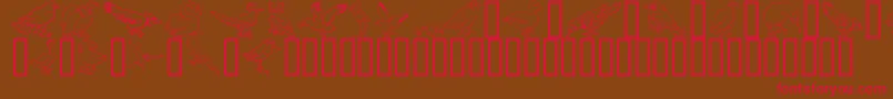 GeBirdsOfAFeather Font – Red Fonts on Brown Background