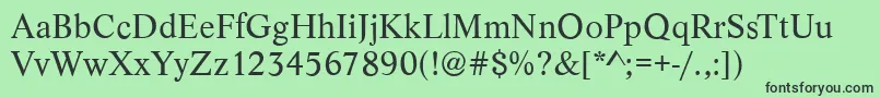 LyonRegular Font – Black Fonts on Green Background