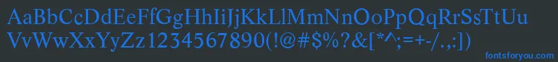 LyonRegular Font – Blue Fonts on Black Background
