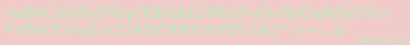 LyonRegular Font – Green Fonts on Pink Background