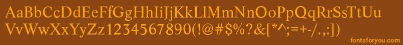 LyonRegular Font – Orange Fonts on Brown Background
