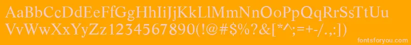 LyonRegular Font – Pink Fonts on Orange Background
