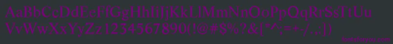 Weitere Informationen zur LyonRegular-Schriftart LyonRegular-Schriftart – Violette Schriften auf schwarzem Hintergrund