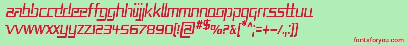 Repucni Font – Red Fonts on Green Background