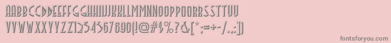 フォントFacetsnf – ピンクの背景に灰色の文字