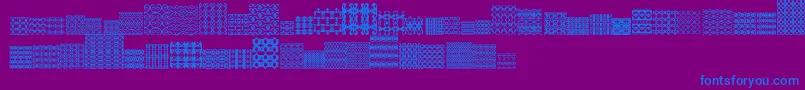 SlTiler2-fontti – siniset fontit violetilla taustalla