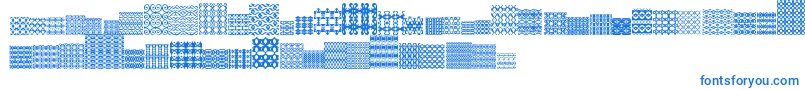 フォントSlTiler2 – 白い背景に青い文字