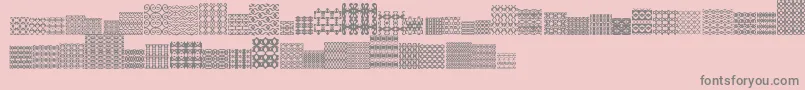 フォントSlTiler2 – ピンクの背景に灰色の文字