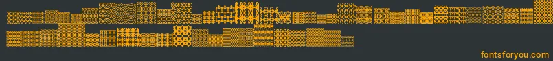 フォントSlTiler2 – 黒い背景にオレンジの文字