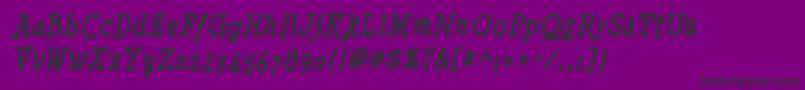 Minyanouvelle Bolditalic Font – Black Fonts on Purple Background