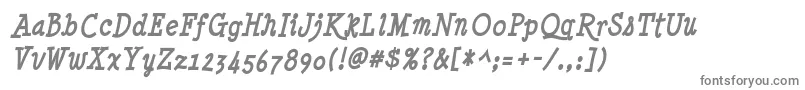 Minyanouvelle Bolditalic Font – Gray Fonts on White Background