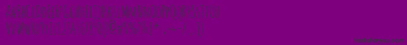 AmaticScRegular-Schriftart – Schwarze Schriften auf violettem Hintergrund