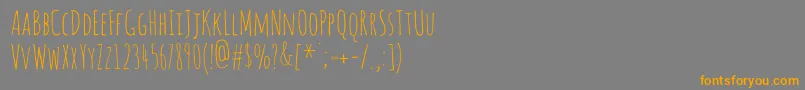 Шрифт AmaticScRegular – оранжевые шрифты на сером фоне