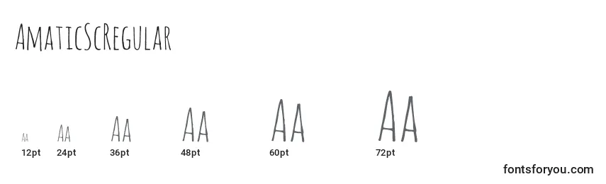 AmaticScRegular Font Sizes