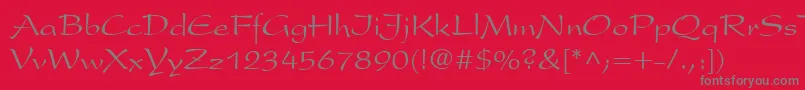 Keirn Font – Gray Fonts on Red Background