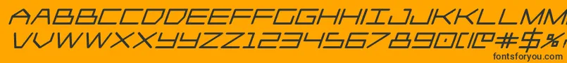 Player1upblackital Font – Black Fonts on Orange Background