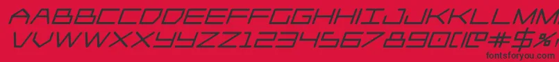 Player1upblackital Font – Black Fonts on Red Background