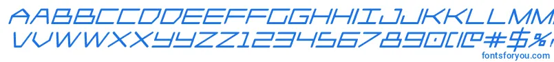 Player1upblackital-Schriftart – Blaue Schriften auf weißem Hintergrund