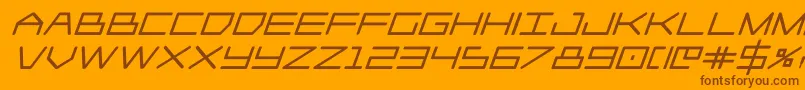 Player1upblackital Font – Brown Fonts on Orange Background