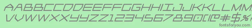 Player1upblackital Font – Gray Fonts on Green Background