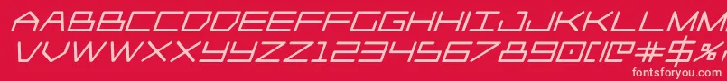 Player1upblackital Font – Pink Fonts on Red Background