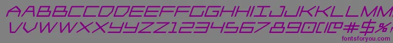 Player1upblackital Font – Purple Fonts on Gray Background