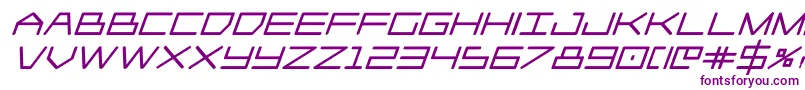 Player1upblackital Font – Purple Fonts on White Background